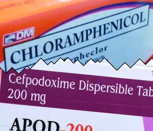 Kloramfenicol vs Cefpodoxim