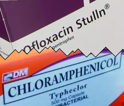 Ofloxacin vs Kloramfenicol